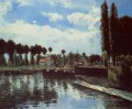 das Schloss bei Pontoise Camille Pissarro Landschaft Strom 
